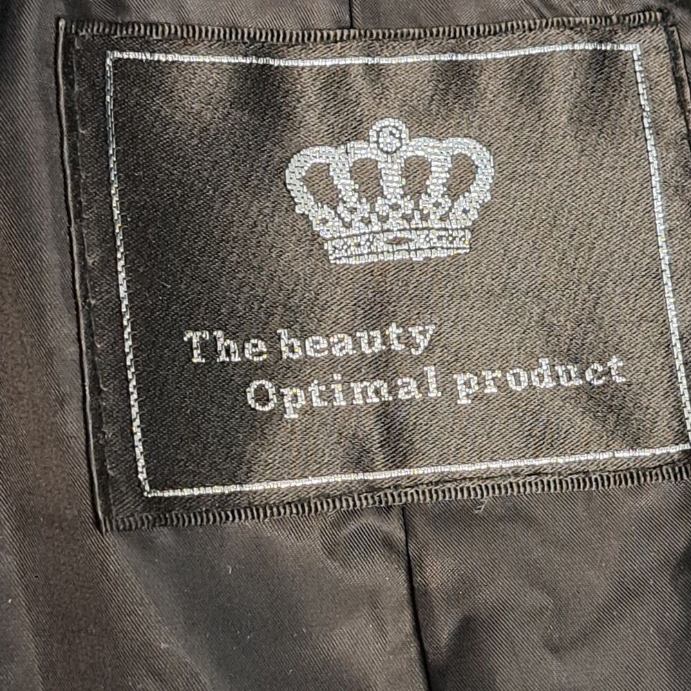 BOPT The Beauty Optimal Product Women's Faux Fur Coat Jacket MP7 Black Large NWT - Picture 4 of 8